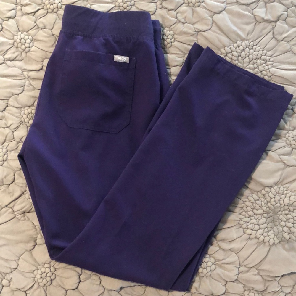 Figs Purple Livingston Scrub Pants Size Small